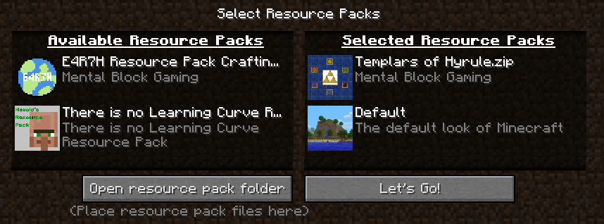 Mutliple resource packs
